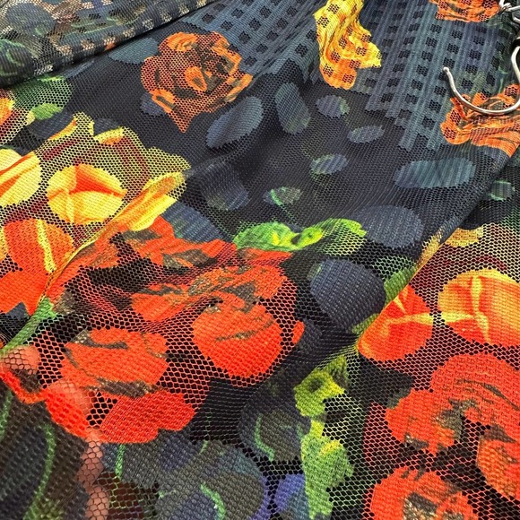 Anthropologie Women’s Sunday in Brooklyn Summer Bouquet Navy Floral Mesh  NWT - Picture 7 of 10